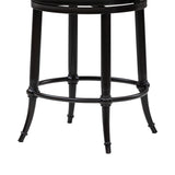 Luther - Commercial Grade Steel Frame Fabric Upholstered Swivel Counter Height Barstool