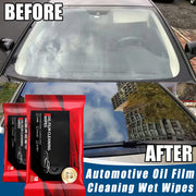 Automotive Oil Film Cleaning Wet Wipes | Windshield Glass Cleaner & Coating