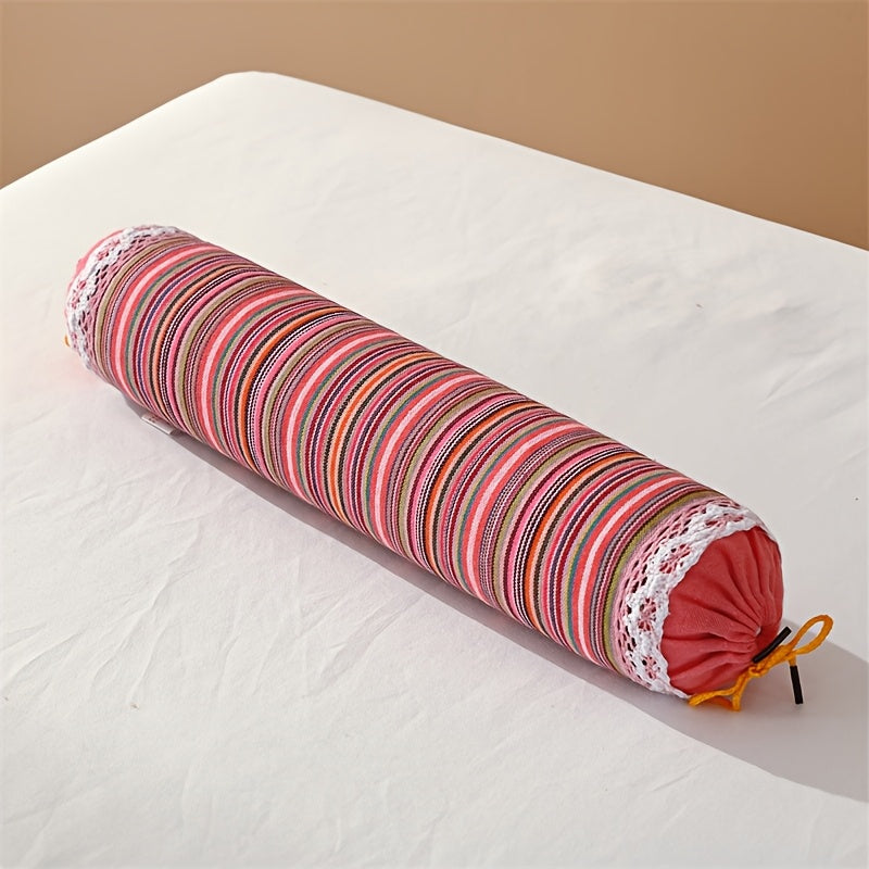 A New Round Pillow Designed for Sleeping, Featuring a Cylindrical Shape That Provides Neck Support. It Has a Cute And Exquisite Pattern with Soft And Comfortable Fabric, Suitable for All Seasons And Can Be Used in Bedrooms, Sofas, Schools