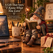 🧙‍♂️ The Wandering Scholar Gnome – Enchanted Reading Wizard Figurine