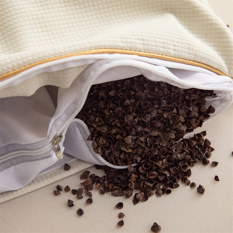 Two Modern-Style Natural Herbal Buckwheat Pillows - Support for The Cervical Spine, Soft And Comfortable, with a Cloud-Like Touch, Versatile And Multifunctional, Making It a Perfect Gift. It Cares for The Curvature of The Cervical Spine