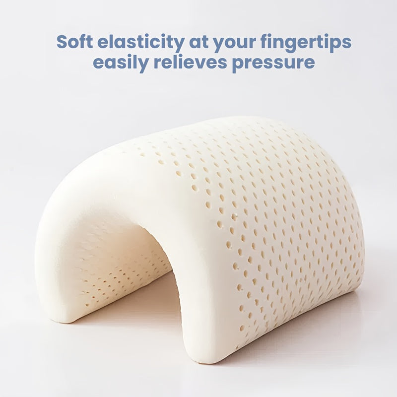 Natural Latex Bread Pillow, Soft & Bouncy with, 90%+ Natural Latex Adult Pillow, 60cm\u002F23.6inch, Classic Bread Structure, with Double-Layer Removable & Washable Skin-Friendly Pillowcase, Neck Pressure, Promotes Deep, Breathable & Non-Stuffy