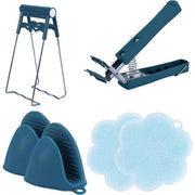 Heat Resistant Silicone Kitchen Gadget Set | Plate Gripper, Bowl Clip & Pot Holder