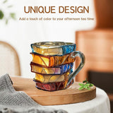 3D Painted Book Glass Mug Style 2