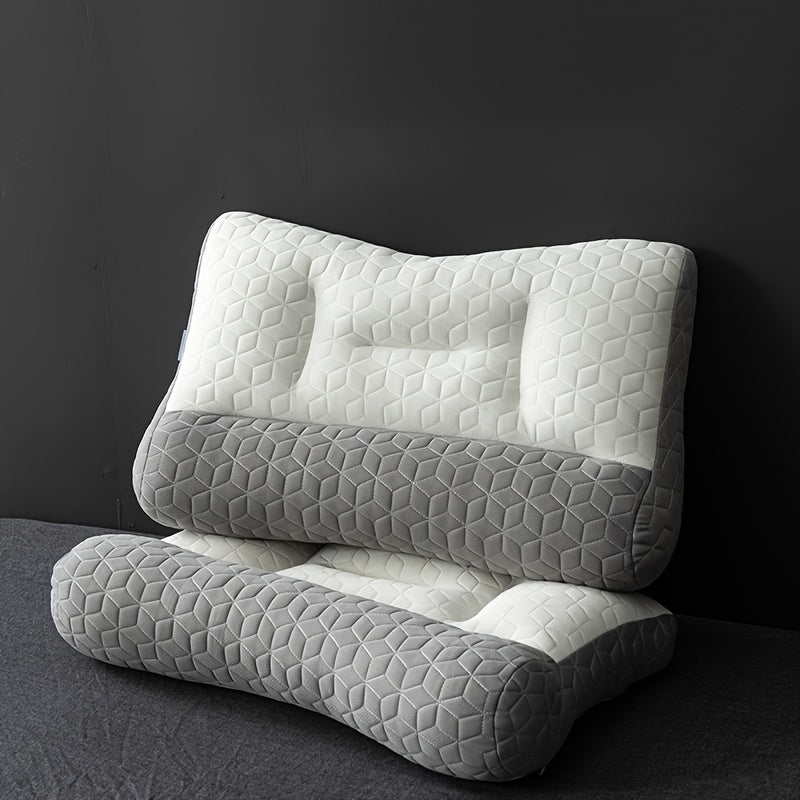 Square Latex Pillow Core - Firm Support No Sag, Cervical Spine Protection for Sleep, Anti-Curved Neck Home Use