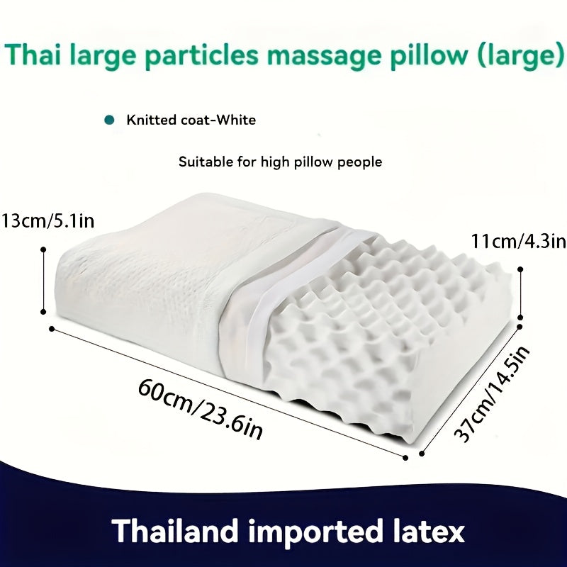 Cervical Pillow for Adults | High-Quality Thai Latex Core | Supports Ergonomics | Essential for Neck Care Enthusiasts