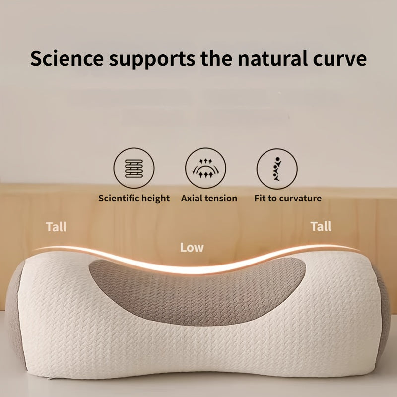 1pc Buckwheat Cervical Pillow | Sleep Cervical Pillow, Neck-support Cylindrical Special Cervical Pillow, Reliable Sofa Back Pillow, Leg Pillow, Bed Sleep Pillow, Suitable For Office Nap Pillow, Home Sleep Pillow, Buckwheat Composition