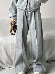 Figure Flattering Drooping Straight Leg Sweatpants