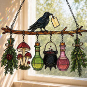 🔥Last Day 50% OFF – 🖤 🐦‍⬛Raven Witch Suncatcher
