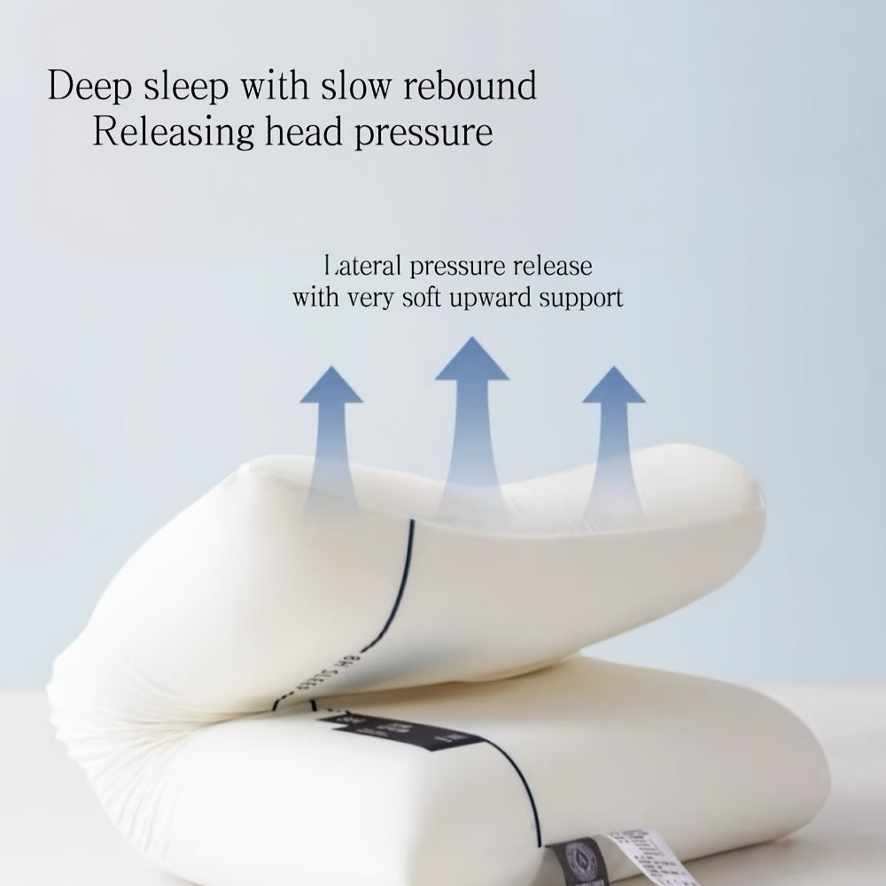 1pc Polyurethane Foam Slow Rebound Pillow, Pillow Core, Double Cervical Pillow, Single Rectangular Home Use Ultra-soft Sponge Pillow Core.