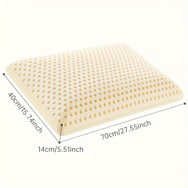 1pc Talalay 96% Natural Premium Latex, Soft with Pillowcase Helps Pressure, No Chemicals, Perfect Package Best Gift with Removable Tencel Cover