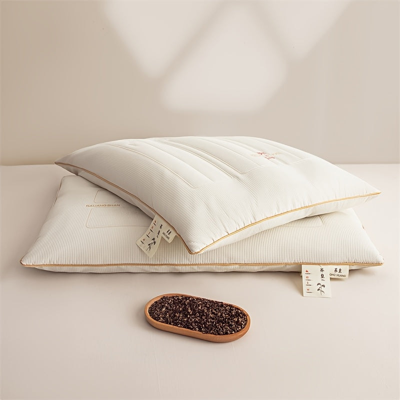 Two Modern-Style Natural Herbal Buckwheat Pillows - Support for The Cervical Spine, Soft And Comfortable, with a Cloud-Like Touch, Versatile And Multifunctional, Making It a Perfect Gift. It Cares for The Curvature of The Cervical Spine