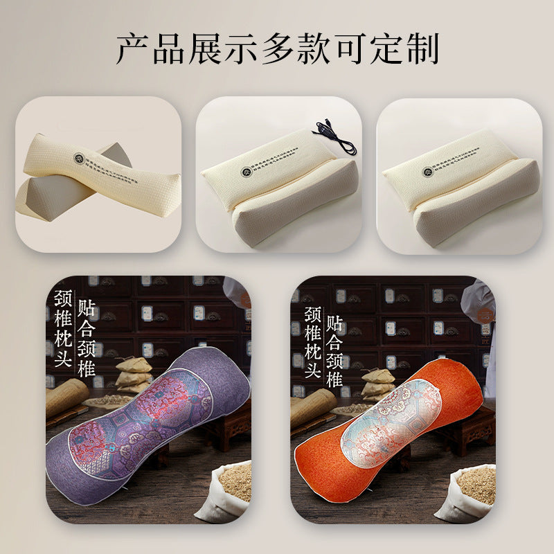 Buckwheat Pillow, Triangular Pillow, Detachable Moxibustion Pillow, Electrically Heated Mugwort Pillow, Massage Neck Pillow, Bone Pillow, Cervical Pillow