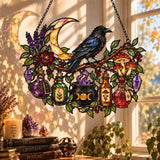 🔥Last Day 50% OFF – 🖤 🐦‍⬛Raven Witch Suncatcher