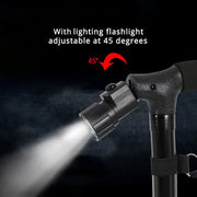 LED Foldable Walking Stick Aluminum Alloy, Anti-Slip, Adjustable Height