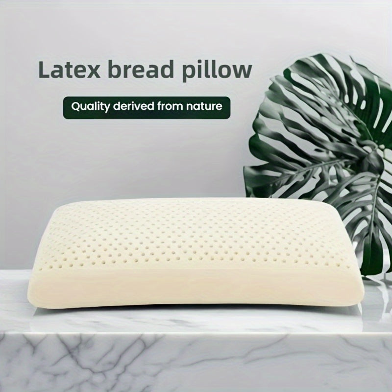 A Natural Latex Pillow with a Soft And Highly Elastic Design, Measuring 23.62*15.75inch, Helps Pressure And Provides Support. It Comes with Removable And Washable Inner And Outer Pillowcases