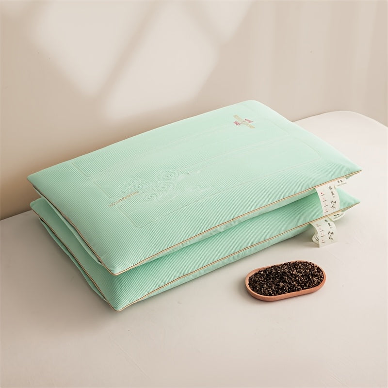 Two Modern-Style Natural Herbal Buckwheat Pillows - Support for The Cervical Spine, Soft And Comfortable, with a Cloud-Like Touch, Versatile And Multifunctional, Making It a Perfect Gift. It Cares for The Curvature of The Cervical Spine