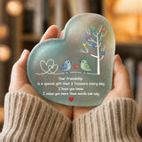 Heartfelt Friendship Seaglass Keepsake Plaque- Shaped by Sea Nature & Crafted by Hand A Beautiful Reminder That True Celebrate the special peopl