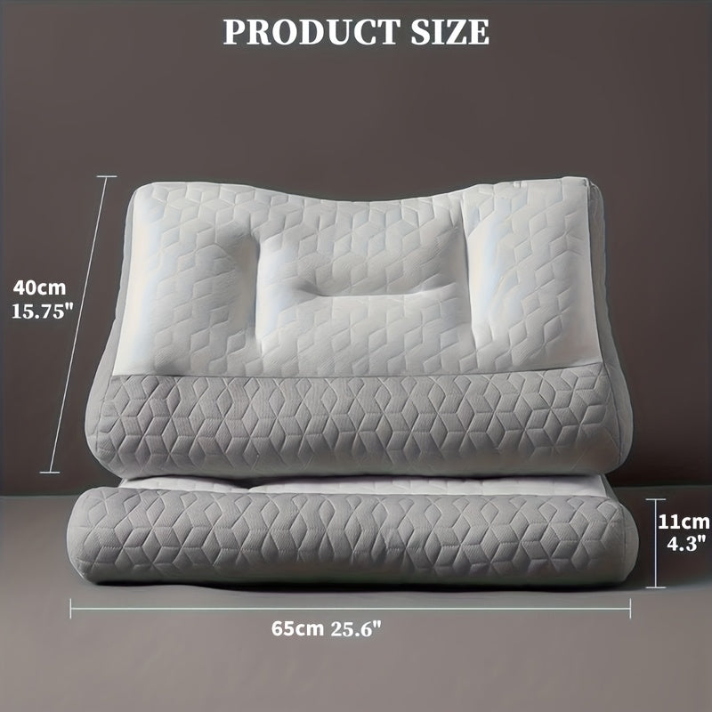 Square Latex Pillow Core - Firm Support No Sag, Cervical Spine Protection for Sleep, Anti-Curved Neck Home Use