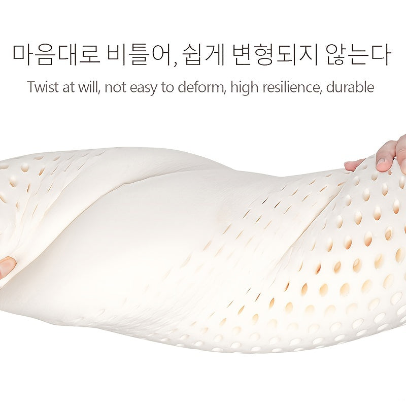 Latex Bread Pillow 1 PcsA Natural Breathable Latex Bread Pillow for Sleep and a Household Adult Latex Bread Pillow with a Breathable Inner Pillowcase