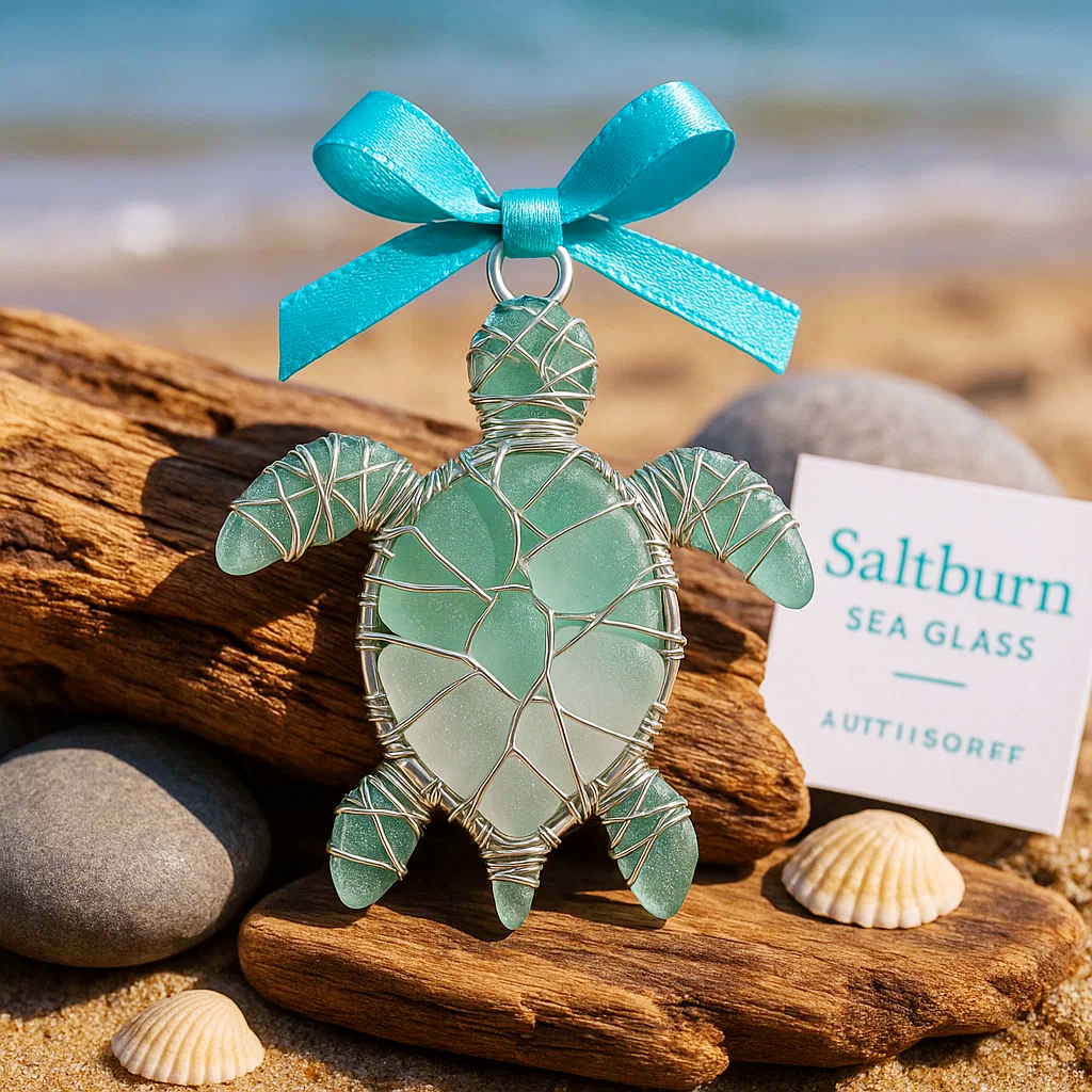 Handmade Sea Glass Ocean Ornament TIPS: All goods are authentic, 100% SHIPPING WORLDWIDE. Payments Via PayPal® and CreditCard