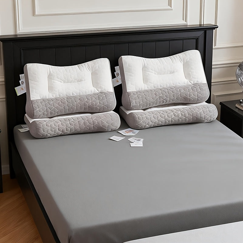 Square Latex Pillow Core - Firm Support No Sag, Cervical Spine Protection for Sleep, Anti-Curved Neck Home Use