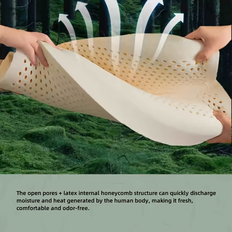 1pc of Newly Upgraded High-Low Smooth Latex Pillow, Comfortable And Durable, Can Help You Fall Asleep Better Quality, Suitable for Bedrooms, Living Rooms, Dormitories, Hotels, Etc., Suitable for All Seasons