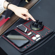 4-in-1 Car Dashboard Anti-Slip Phone Pad | Phone Holder, Aromatherapy & Glow Mat
