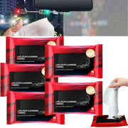 Automotive Oil Film Cleaning Wet Wipes | Windshield Glass Cleaner & Coating