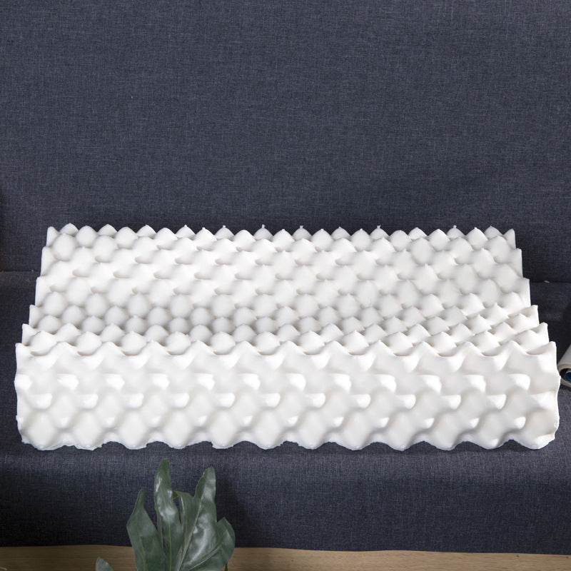 Source Factory Latex Pillow with Inner and Outer Double Pillowcases for Adults, Suitable for All Seasons, Massage Wolf Tooth Natural Latex Pillow Core Pillow