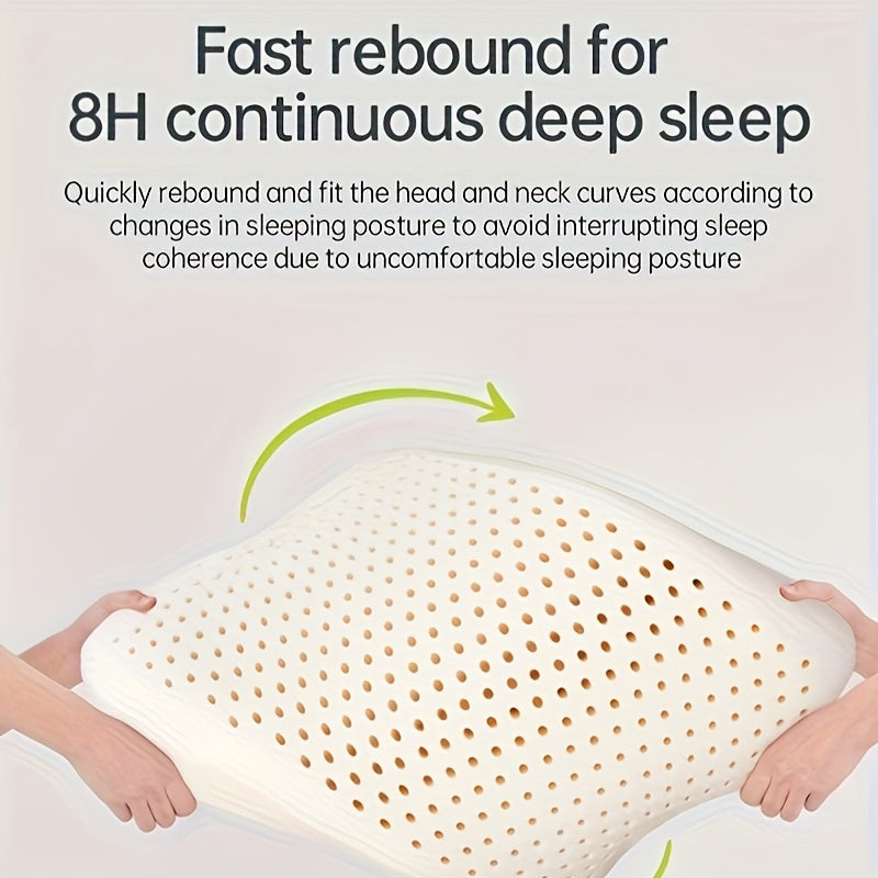 Latex Bread Pillow 1 PcsA Natural Breathable Latex Bread Pillow for Sleep and a Household Adult Latex Bread Pillow with a Breathable Inner Pillowcase