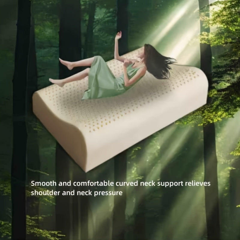 1pc of Newly Upgraded High-Low Smooth Latex Pillow, Comfortable And Durable, Can Help You Fall Asleep Better Quality, Suitable for Bedrooms, Living Rooms, Dormitories, Hotels, Etc., Suitable for All Seasons