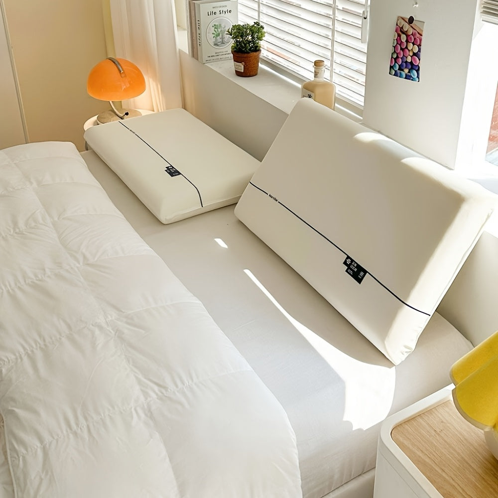 1pc Polyurethane Foam Slow Rebound Pillow, Pillow Core, Double Cervical Pillow, Single Rectangular Home Use Ultra-soft Sponge Pillow Core.