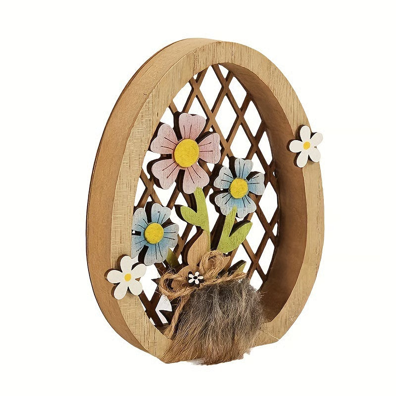 Easter Egg Shaped Wooden Ornament