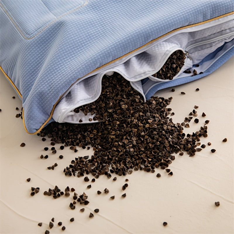 Two Modern-Style Natural Herbal Buckwheat Pillows - Support for The Cervical Spine, Soft And Comfortable, with a Cloud-Like Touch, Versatile And Multifunctional, Making It a Perfect Gift. It Cares for The Curvature of The Cervical Spine