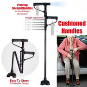 LED Foldable Walking Stick Aluminum Alloy, Anti-Slip, Adjustable Height