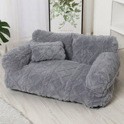 💎 Plush Calming Pet Sofa Bed – Raised Rim, Removable Cover & Non-Slip Bottom for Cats & Dogs 🛋️🐾
