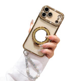 Sparkling Diamond Case Mirror Stand for iPhone